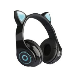 Lovely Cat Ear LED Flash Light Bluetooth Headphone