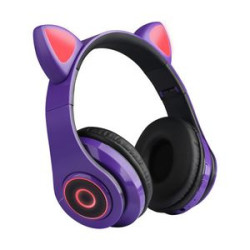 Lovely Cat Ear LED Flash Light Bluetooth Headphone