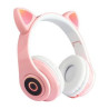 Lovely Cat Ear LED Flash Light Bluetooth Headphone