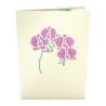 3D Greeting Card Orchid Bouquet Pop Up Card