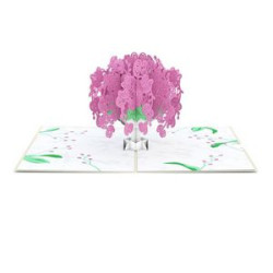 3D Greeting Card Orchid Bouquet Pop Up Card