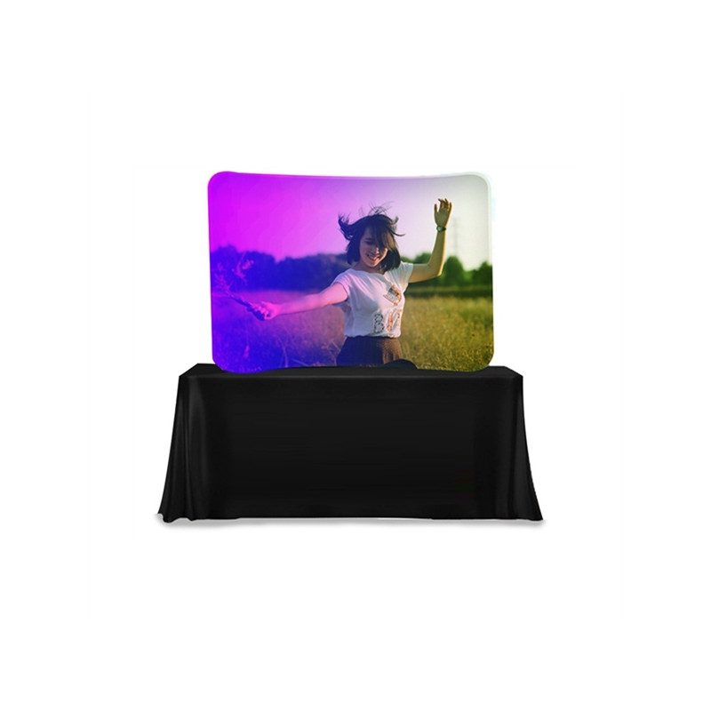 8ft Wave Series Table-Top Display - With Graphic