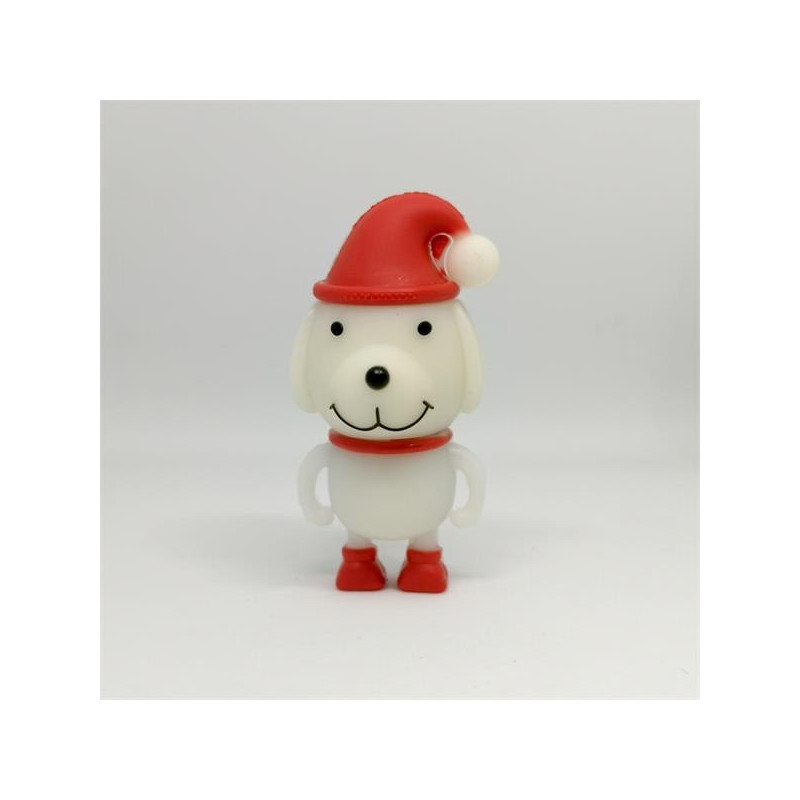 4GB Novelty Holiday USB - Santa Dog