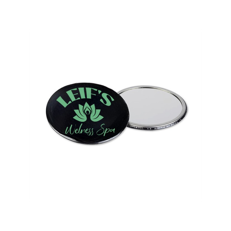 3.5" Circle Celluloid Pocket Mirror Button