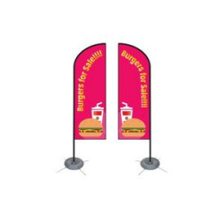 Double Sided Feather Flag - Small