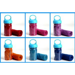 Cooling Towel - Full Color Imprint - Plastic Bottle