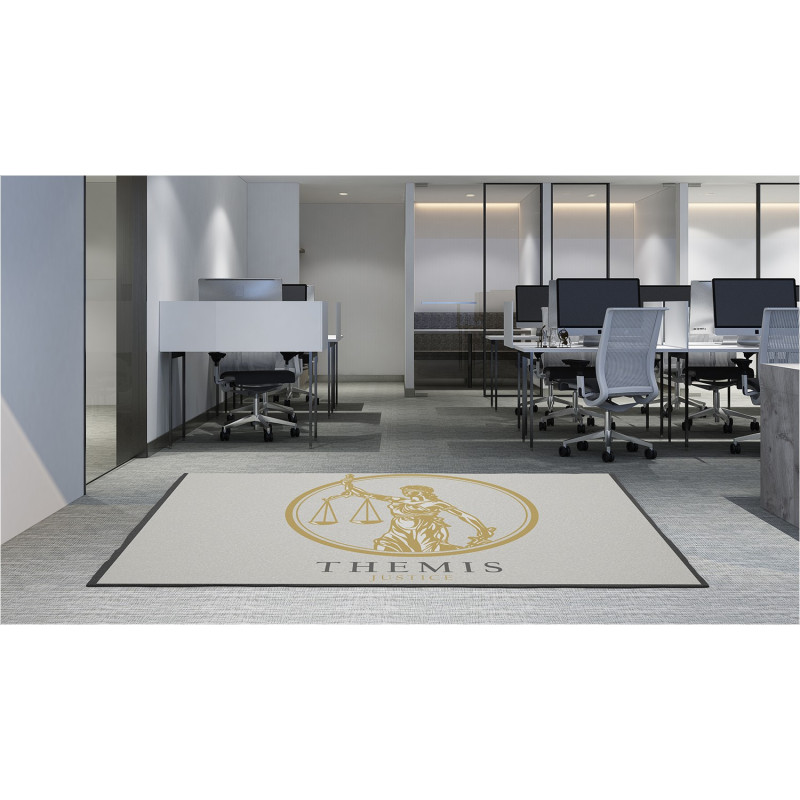 Custom Logo Mats Rubber Backing Heavy Duty 4x6FT