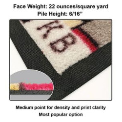 Custom Logo Mats Rubber Backing Standard Large Qty 2x3FT