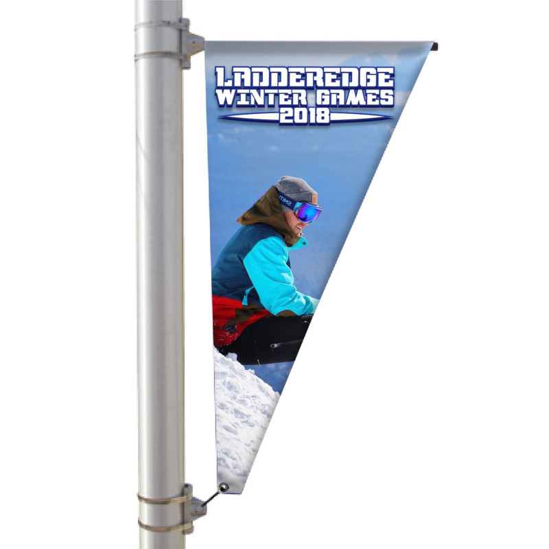 30" Single Sided Pole Banner - Triangle