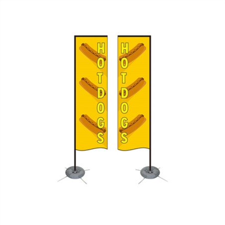 Double Sided Rectangular Flag - Medium