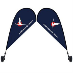Mini Teardrop Flag - Double Sided Suction Cup(50pcs)