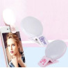 Rechargeable Mini Clip on Selfie Ring Light with USB