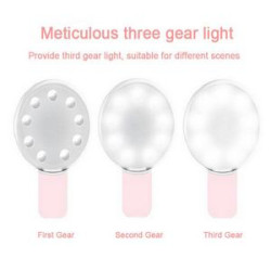 Rechargeable Mini Clip on Selfie Ring Light with USB