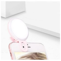 Rechargeable Mini Clip on Selfie Ring Light with USB