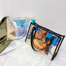 2020 Fashion Tote Bag New Design Tote Bag Pvc Custom Logo Holographic Bags