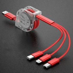 Retractable 3 in 1 USB Cable
