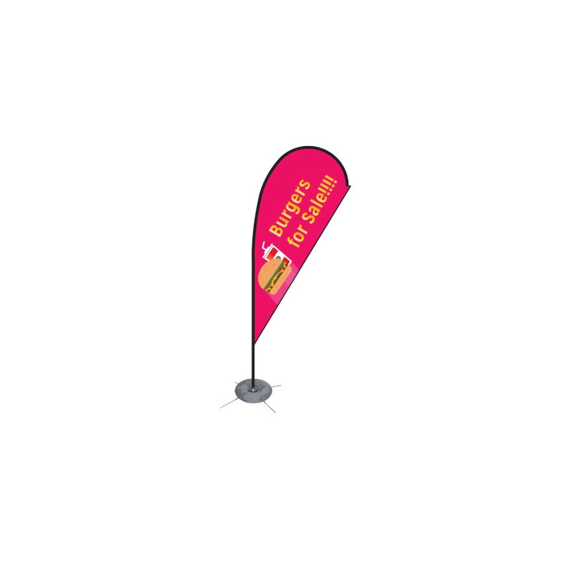 Single Sided Teardrop Flag - Small