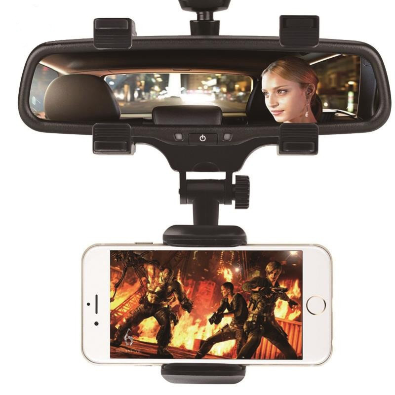 360 Degree Rotation Rearview Mirror Cradle Holder