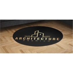 Indoor and Outdoor Rubber Backing Logo Mat Circular Shape 6ft