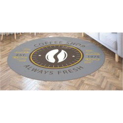 Indoor and Outdoor Rubber Backing Logo Mat Circular Shape 6ft