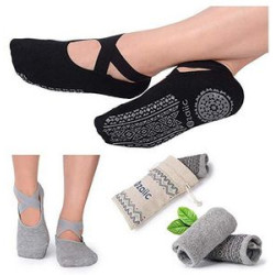 Sleek Strap Design Socks with Comfort Grip