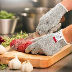 NoCry Cut Resistant Gloves - Ambidextrous, Food Grade, High Performance Level 5 Protection.