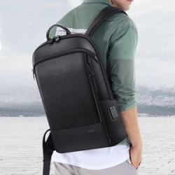 Genuine Leather Commuter Backpack