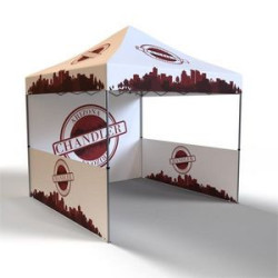 10ft Pop Up Canopy - Full Color-With Wall