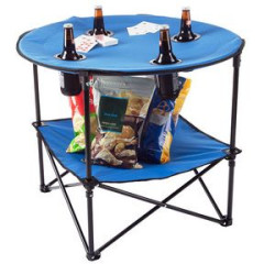 Folding Table with Cup Holders