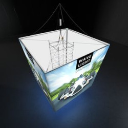 360 Angle Hanging Light Box Display - 240L