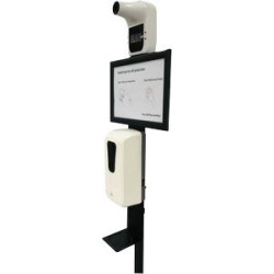 Infrared Thermometer with Automatic Sanitizer Dispenser