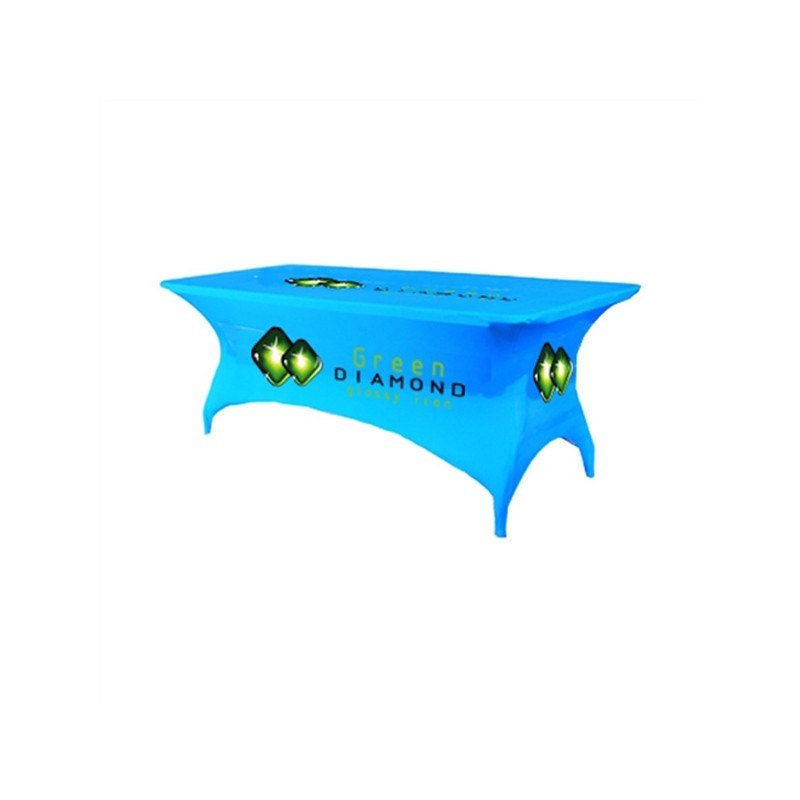 Premium 8ft Table Cover Curved - Full Color - 4 Sided