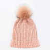 Knitted Bobble Hat - Roll Up Hem