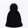 Knitted Bobble Hat - Roll Up Hem