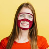 Cloth Mask with Detachable Eye Shield and Clear Mouth Cover