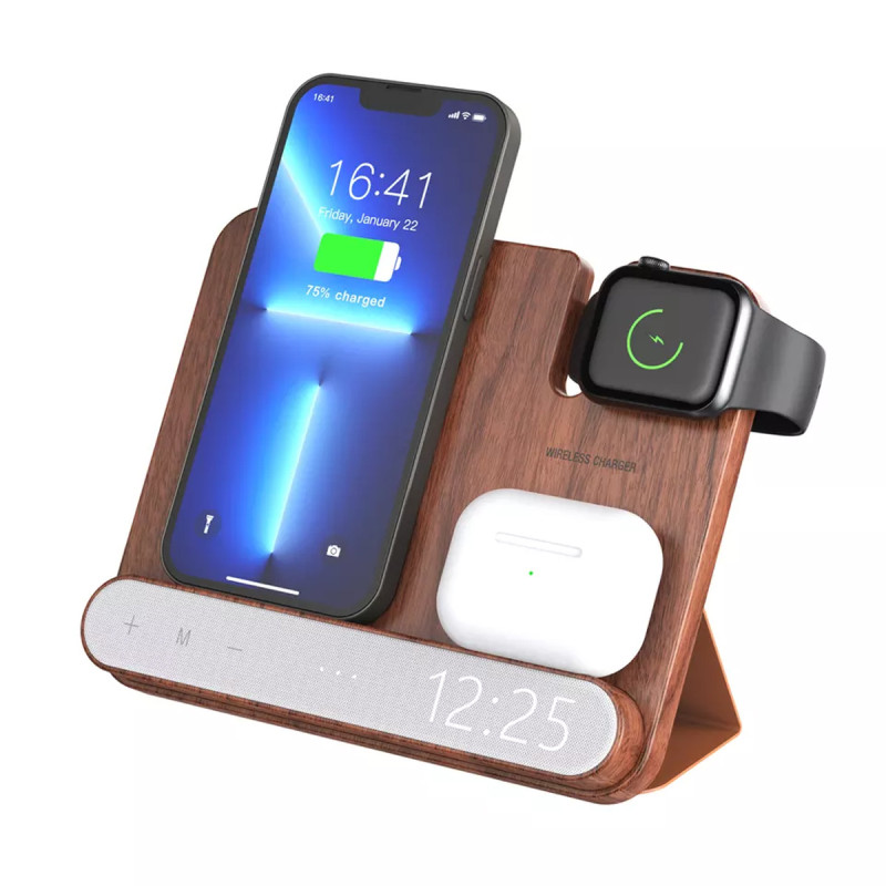 4-in-1 Wooden Charging Station