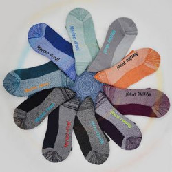Custom Woven 50% Merino Wool Socks