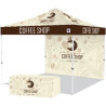 Pyramid™ Instant Shelter® Bundle 4 w/Digitally Printed Top, 6' Table Cover & Sidewall