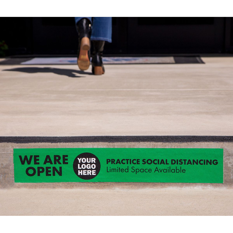 Floor Decal 4" x 24" Rectangle w/Custom Image
