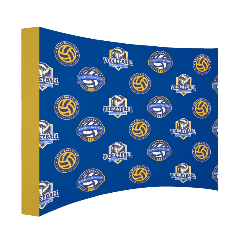 Pop-Up Curved Display Wall Single Sided