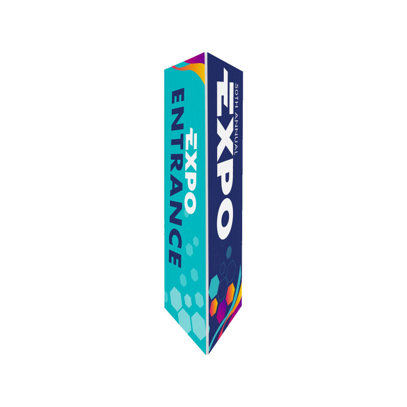 Corrugated Triangle Display Sign