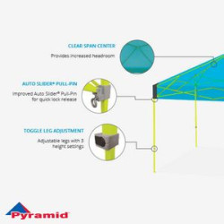 Pyramid™ Digital Print Tent w/Steel Frame (10' x 10')
