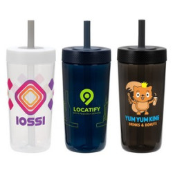 Havana 22 oz Recycled Polypropylene Tumbler with Silicone Straw