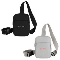 Crosscut Recycled PU Crossbody Bag