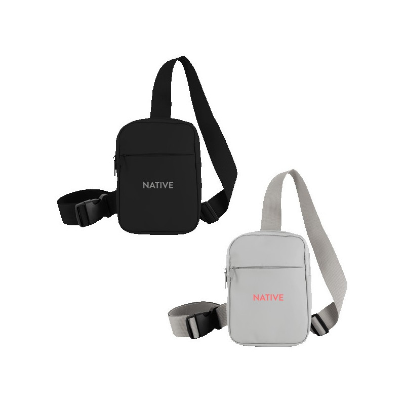 Crosscut Recycled PU Crossbody Bag