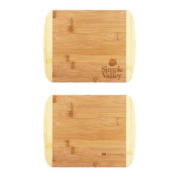 Two-Tone Bamboo Cutting Board 11" x 8-3/4"