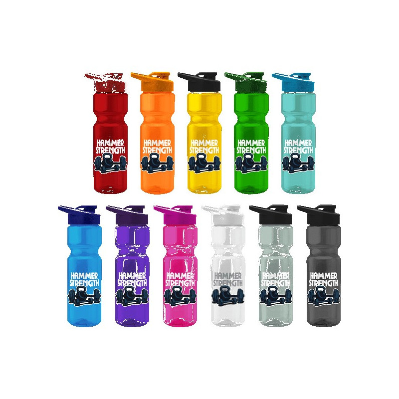 Tandem 28oz Recycled Transparent Bike Bottle w/Drink-thru Lid