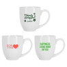 Belmont 16 oz White Bistro Glossy Mug