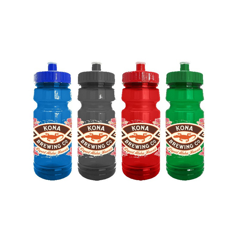 Cycle 24oz Recycled Transparent Bike Bottle w/Push-Pull Lid