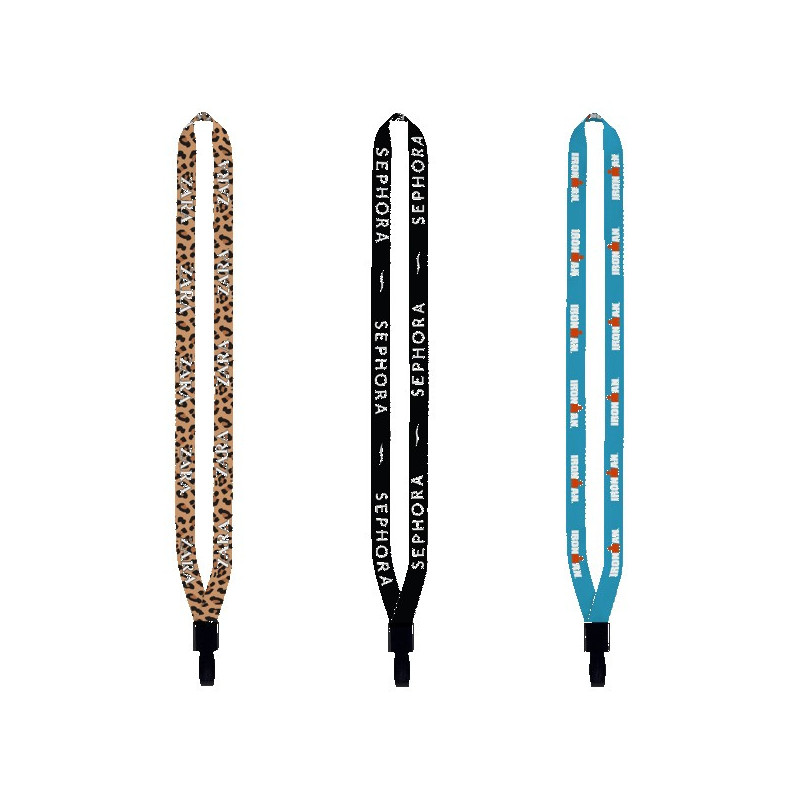 1/2" Dye-Sublimation Lanyard with Non-Swivel Plastic Hook